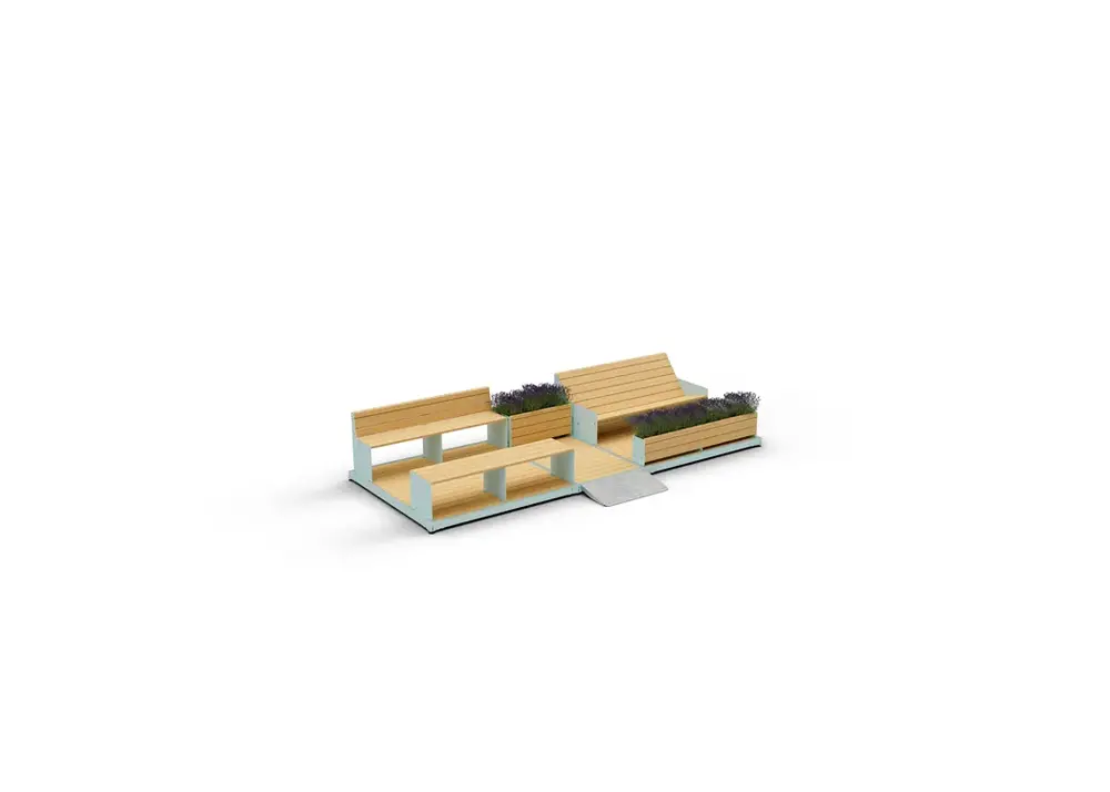 Parklet Rendering white Standard